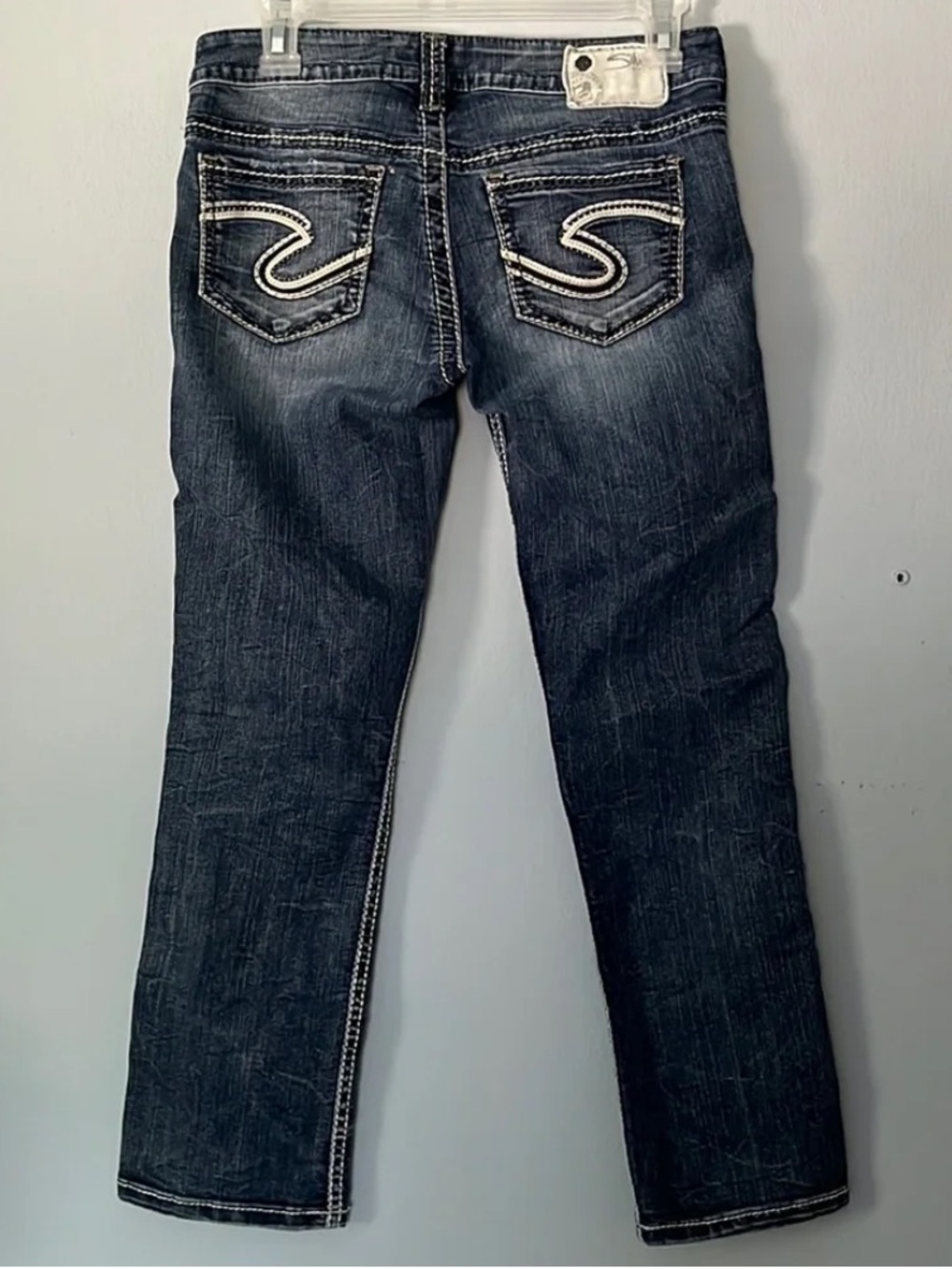 Silver Twisted Capri cropped distressed medium wash jeans size 26 - Picture 3 of 15